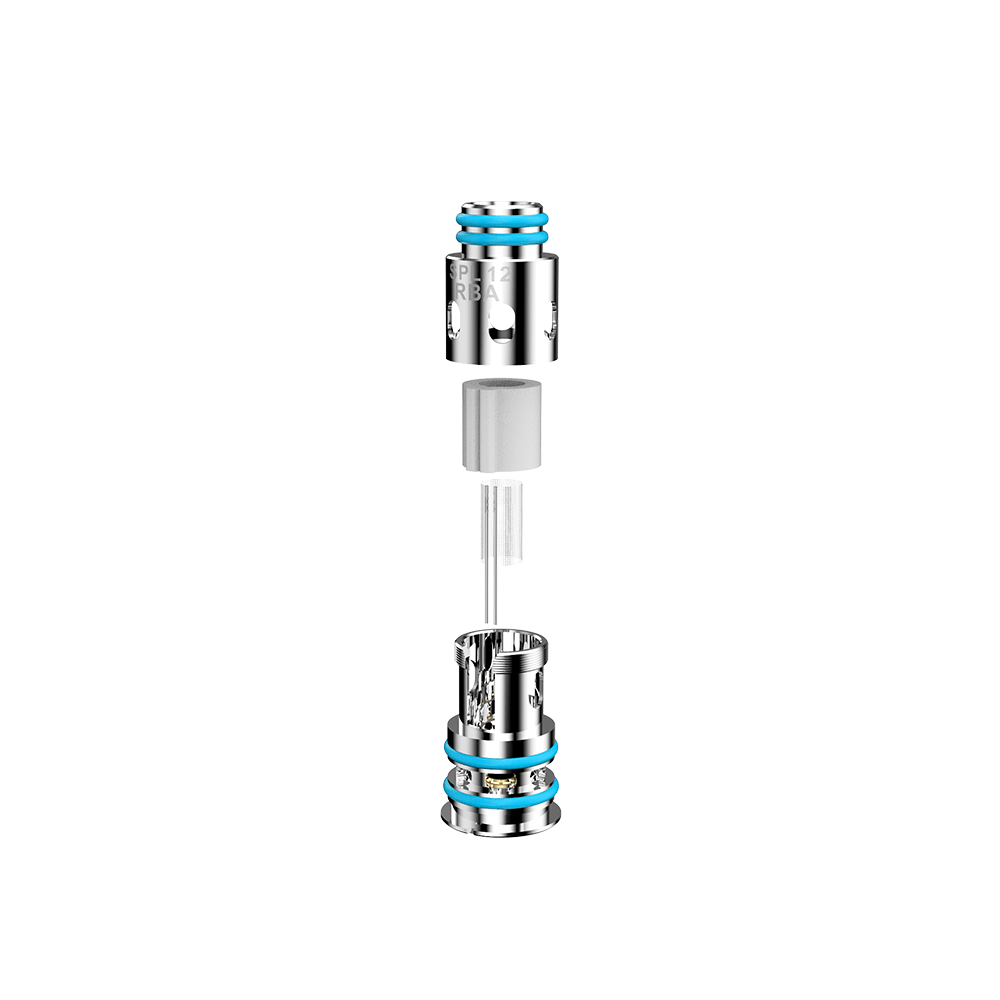 Nevoks Veego 80 RBA mesh coil in silver, displayed in a vertical assembly.