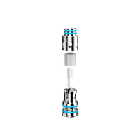 Nevoks Veego 80 RBA mesh coil in silver, displayed in a vertical assembly.