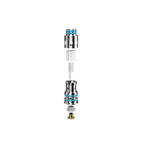 Exploded view of Nevoks Veego 80 RBA mesh coil with components displayed vertically.