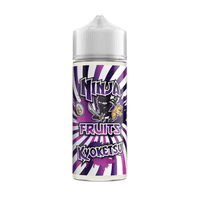 Ninja Fruits Kyoketsu 100ml e-liquid bottle with a purple and white design.