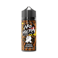 No Mercy Coco Frappe vape juice 100ml shortfill bottle with bold graphics.