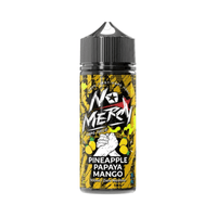 No Mercy Pineapple Papaya Mango 100ml shortfill vape juice bottle with a bold, colourful design.