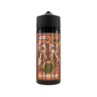 Vape juice bottle with oatmeal and honey flavour design.