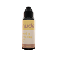 Nude Vanilla Pudding 100ml shortfill bottle, nicotine-free e-liquid.