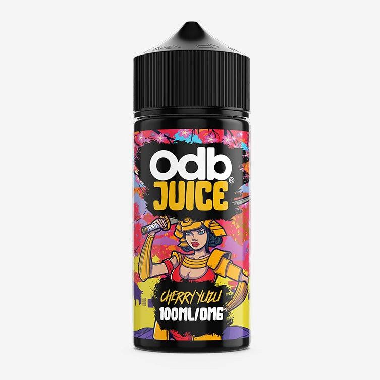 ODB Juice Cherry Yuzu 100ml bottle with vibrant, colourful label design.