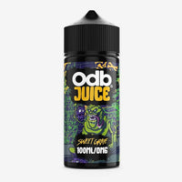 ODB Juice Sweet Grape 100ml shortfill bottle with vibrant, colourful label design.