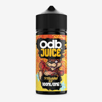 ODB Juice Strawnana Ice 100ml bottle with colourful label featuring a cartoon character.