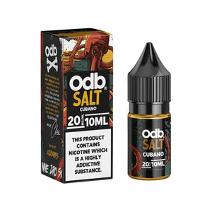 ODB Juice 10ml Nic Salt E-liquid Cubano Flavour perfect for Refillable Vape Kits