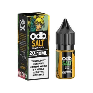 ODB Juice 10ml Nic Salt E-liquid Guava Peach Flavour perfect for Refillable Vape Kits