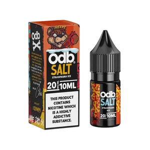 ODB Juice 10ml Nic Salt E-liquid Strawnana Ice Flavour perfect for Refillable Vape Kits