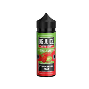 OG Juice 50VG/50PG 100ml Shortfill for MTL (Mouth to Lung) vaping in pod vape kits and MTL Tanks - Strawberry Kiwi Flavour 