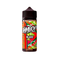 Ohm Boy OC Headz 100ml shortfill bottle with colourful label design.