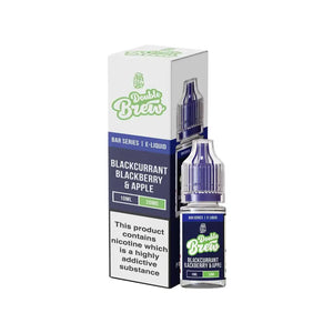 Ohm Brew Double Brew Blackcurrant Blackberry & Apple Flavour 10ml Nic Salt E-liquid perfect for Refillable Vape Kits