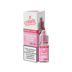 Ohm Brew Double Brew Strawberry Custard Deluxe Flavour 10ml Nic Salt E-liquid perfect for Refillable Vape Kits