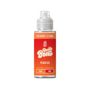 Ohm Brew Double Brew XL Bar 100ml Shortfill in peach ice flavour.