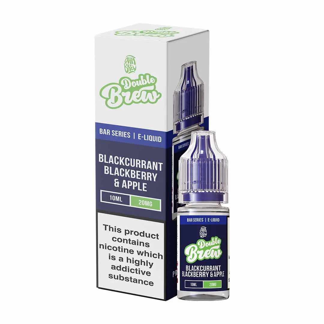 Ohm Brew Double Brew e-liquid, Blackcurrant, Blackberry & Apple flavour, 10ml bottle.