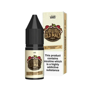 Old Malt Passionfruit Lychee Flavour 10ml Nic Salt E-liquid Perfect for Refillable Vape Kits