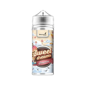 Sweet Dreams tiramisu 100ml Vape Juice Shortfill By Omerta E-liquids great for DTL Vaping with sub-ohm vape tanks