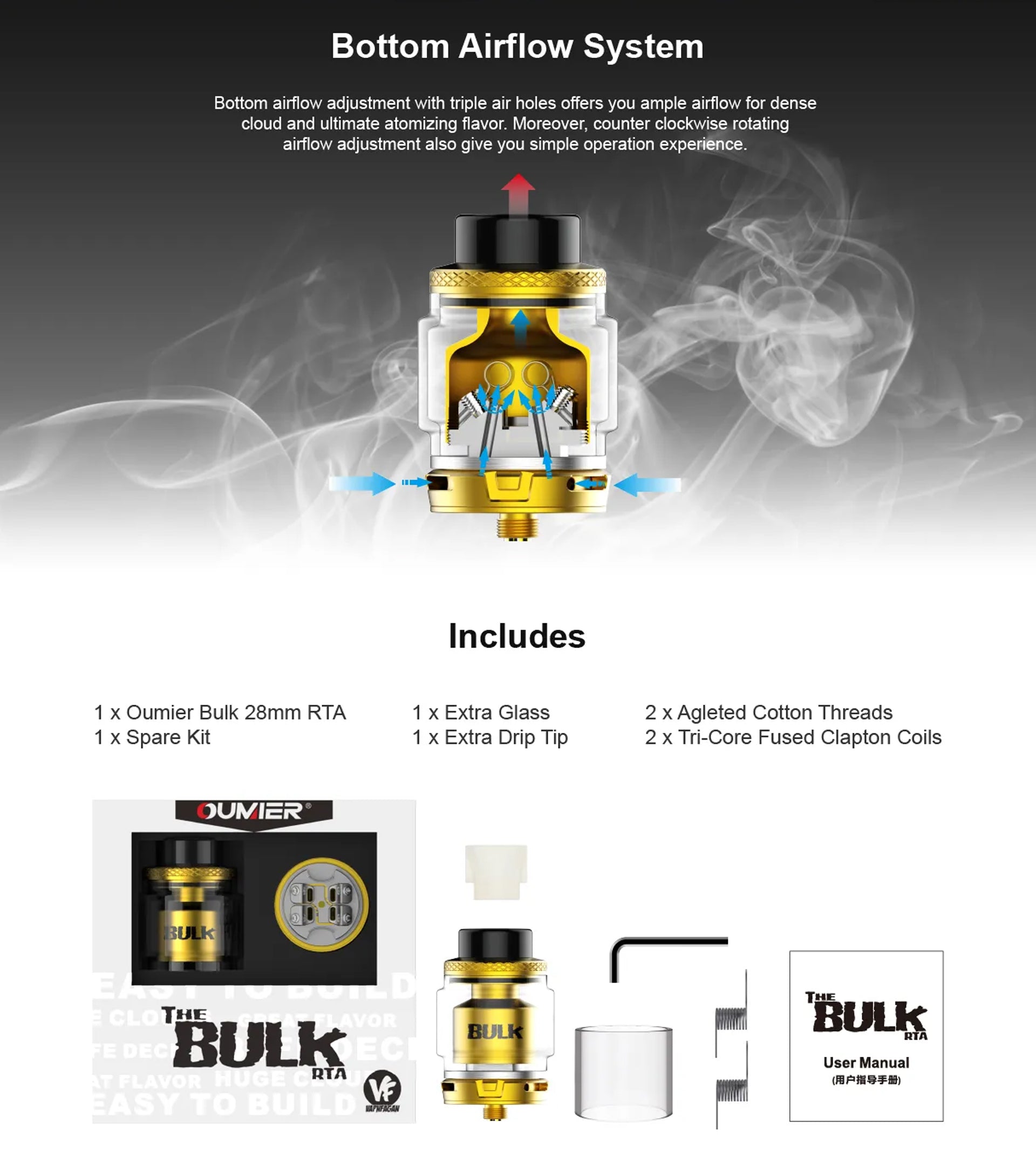 Oumier Bulk 28mm RTA - ECIGONE