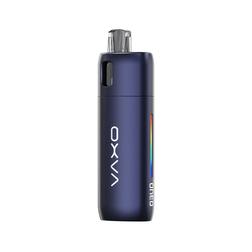 Oxva Oneo Pod Kit in navy blue with a sleek design, available at Ecigone Vape Shop UK.