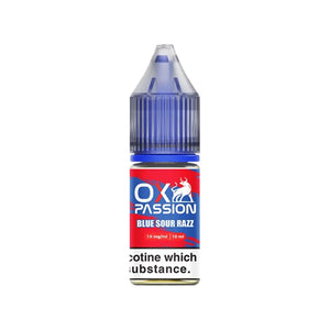 OXVA Ox Passion Blue Sour Razz 10ml Nic Salt E-liquid - Perfect for Refillable Vape Kits