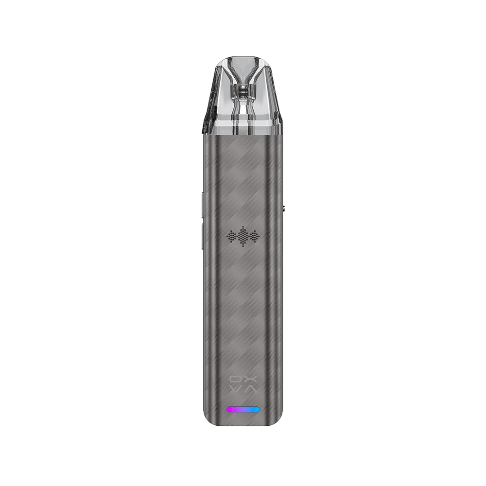 OXVA Xlim SE 2 Pod Kit, sleek grey vape device with a textured finish, displayed upright.