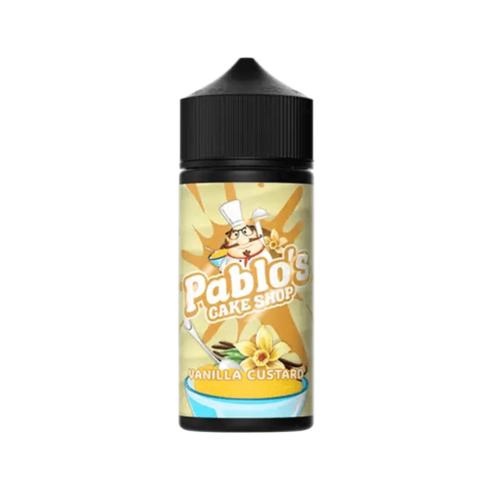 Pablo's Cake Shop Vanilla Custard 100ml shortfill e-liquid bottle.