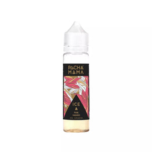 Pacha Mama Ice Pink Mango vape juice bottle on a white background