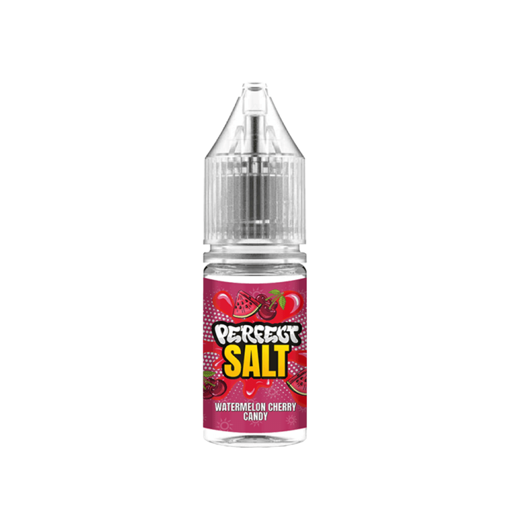 Perfect Salt e-liquid bottle with watermelon cherry candy flavour.