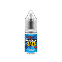 Perfect Salt Blueberry Sour Raspberry 10ml e-liquid bottle with vibrant blue label design.