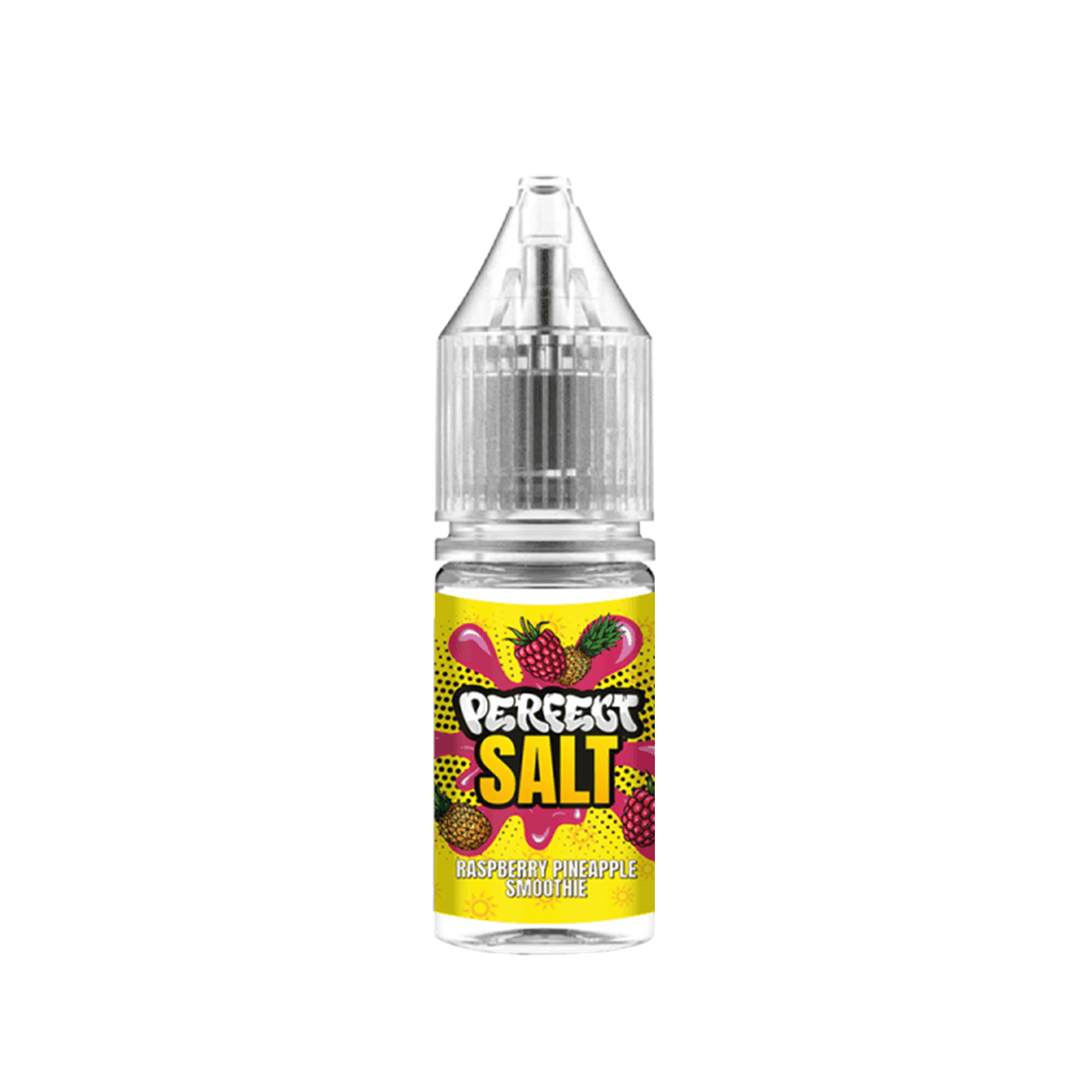 Perfect Salt e-liquid bottle with Raspberry Pineapple Smoothie flavour label.