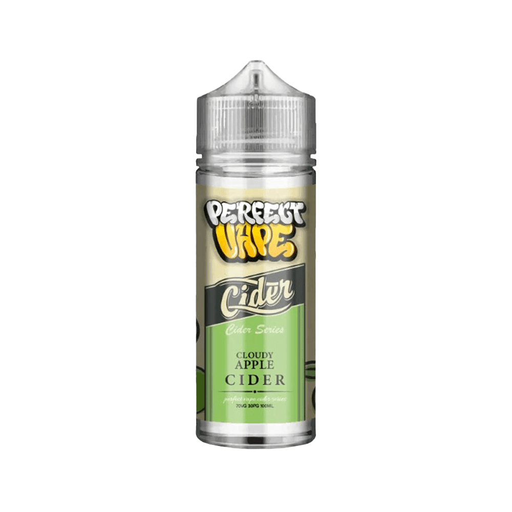 Perfect Vape Cider 100ml bottle with cloudy apple cider flavour design.