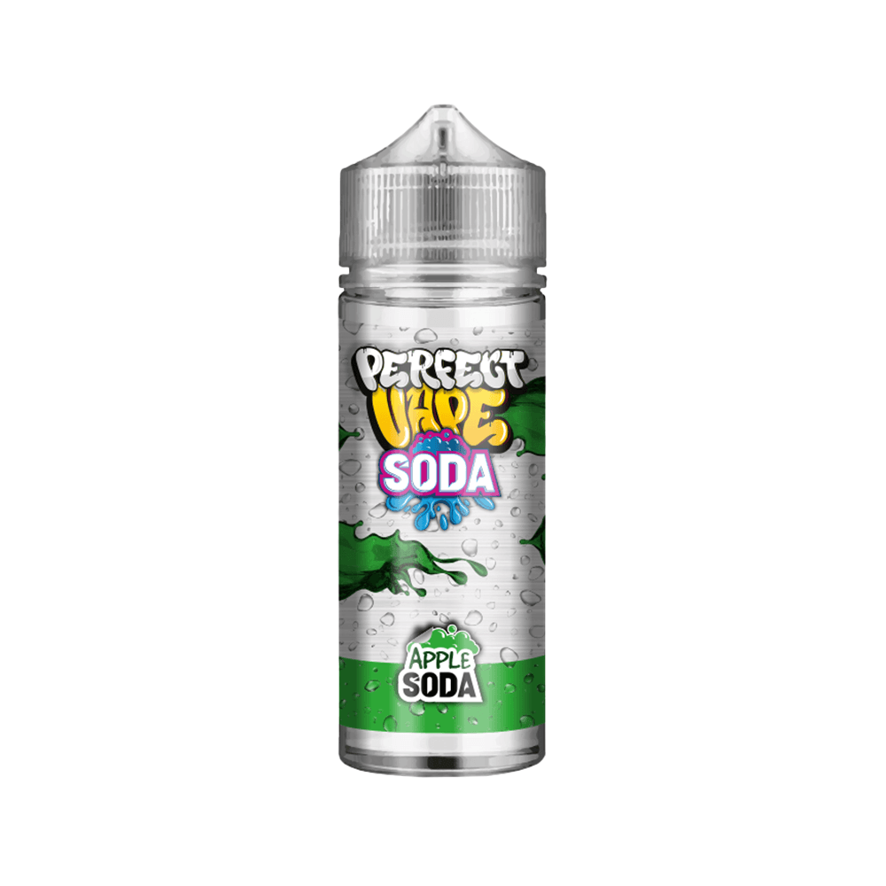 Perfect Vape Soda 100ml shortfill bottle with apple soda flavour label.