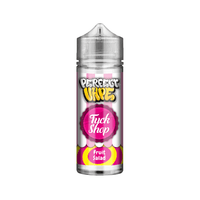 Perfect Vape Tuck Shop 100ml shortfill bottle with Fruit Salad flavour label.