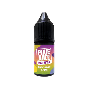 Pixie Juice Bar Style Blackcurrant & Pear Flavours 10ml Nic Salt E-liquid - Perfect for Refillable Vape Kits