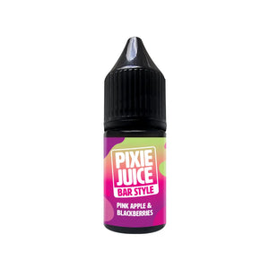Pixie Juice Bar Style Pink Apple & Blackberries Flavour 10ml Nic Salt E-liquid - Perfect for Refillable Vape Kits