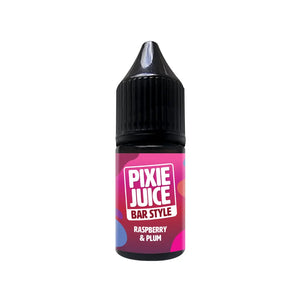 Pixie Juice Bar Style Raspberry & Plum Flavour 10ml Nic Salt E-liquid - Perfect for Refillable Vape Kits