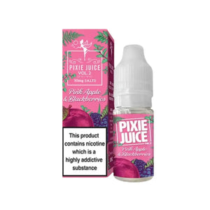 Pixie Juice Vol 2 10ml Nic Salt Pink Apple & Blackberries Flavour