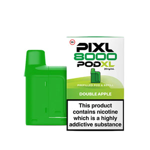 PIXL 8000 PODXL vaping system - premium PIXL 8000 pods with 8000 puff longevity and refill capability - Double Apple Flavour