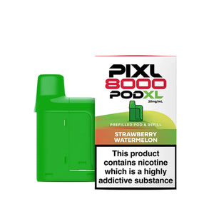 Durable PIXL 8000 pods featuring 8000 puff capacity and efficient refill pod system design - Strawberry Watermelon Flavour 