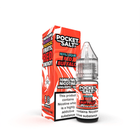 Pocket Salt Red Buffalo 10ml e-liquid bottle and box with bold red and white branding.