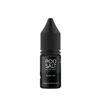 Pod Salt Blue Ice 10ml e-liquid bottle with 20mg nicotine strength.