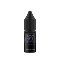 Pod Salt Blackcurrant e-liquid bottle, 20mg/ml nicotine.