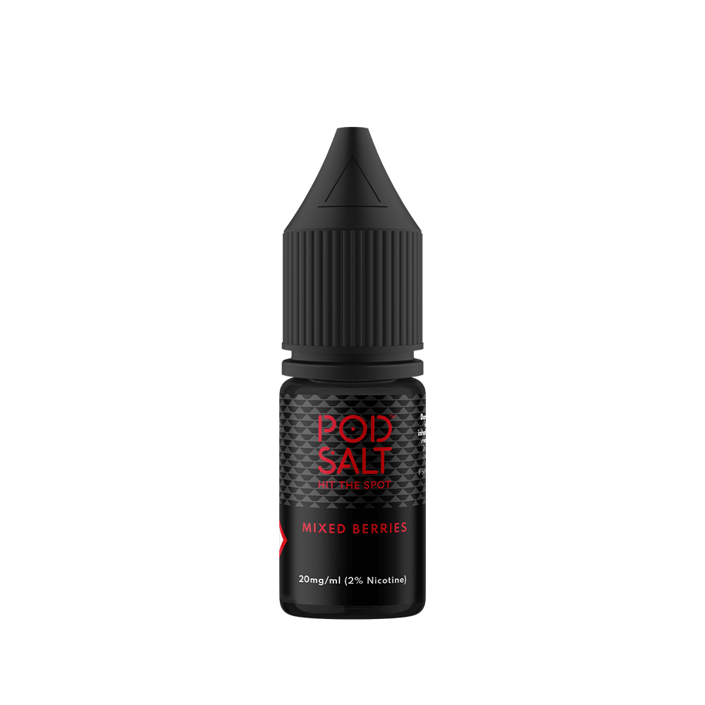 Pod Salt Core 10ml e-liquid bottle, Mixed Berries flavour, 20mg nicotine strength.