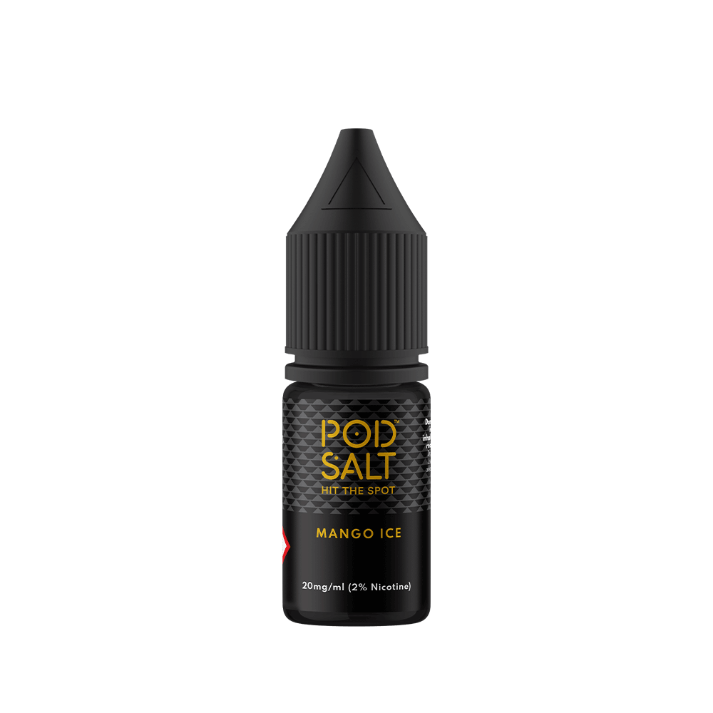 Pod Salt Mango Ice 10ml bottle with 20mg nicotine strength.