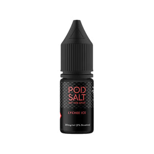 Pod Salt Core Lychee Ice Flavour 10ml Nic Salt E-liquid perfect for Refillable Vape Kits