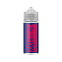 Pod Salt Nexus Blueberry Blackberry Lemonade 100ml shortfill bottle with vibrant label.