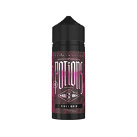 Bottle of Prohibition Potions Pink Liquor e-liquid, 100ml shortfill, black and pink design.