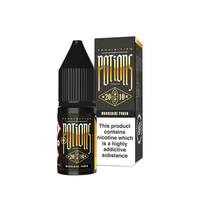 Prohibition Potions Moonshine Punch e-liquid bottle and box, 10ml, 20mg nicotine salt.