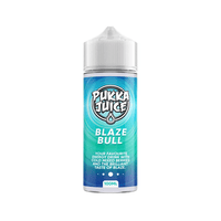 Pukka Juice Blaze Bull 100ml bottle with blue and green label design.